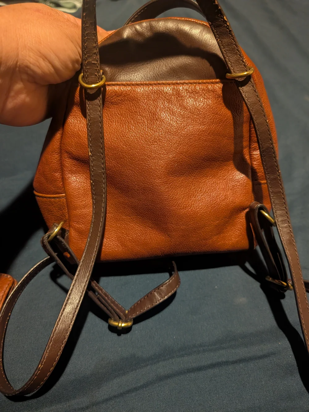 Fossil Women Mini Leather Backpack And Wallet